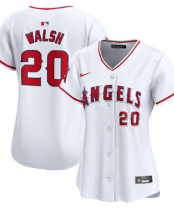 Jared Walsh 20 Los Angeles Angels Home Limited Player Women Jersey - White