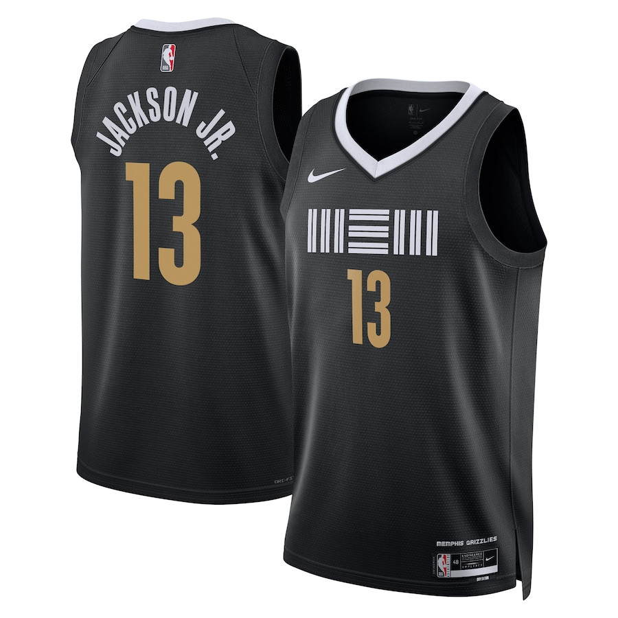 Jaren Jackson Jr. 13 Memphis Grizzlies 2023/24 City Edition Swingman Jersey - Black - JS748