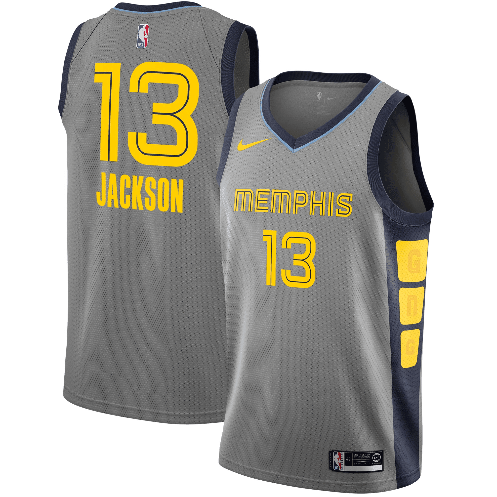Jaren Jackson Jr. 13 Memphis Grizzlies City Edition Swingman Men Jersey - Gray - JS941