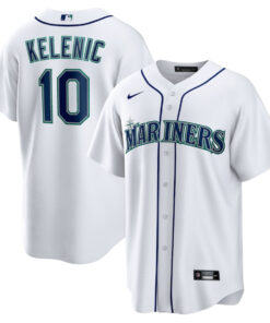 Jarred Kelenic 10 Seattle Mariners Home Men Jersey - White