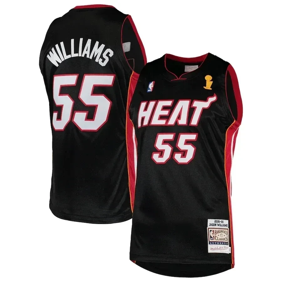 Jason Williams Miami Heat Mitchell & Ness 2005-06 Hardwood Classics Jersey - Black - JS549