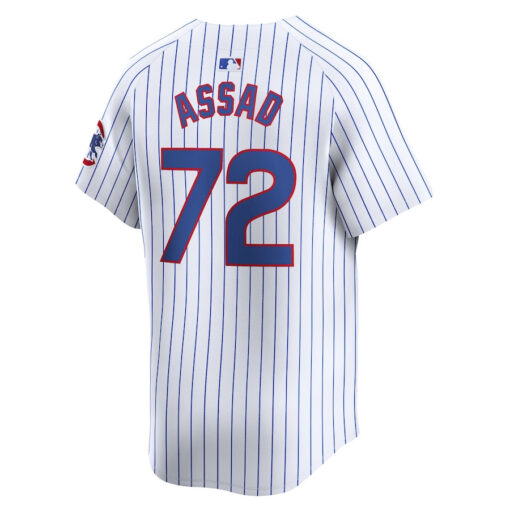 Javier Assad 72 Chicago Cubs Home Limited Player Men Jersey - White - Image 3