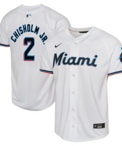 Jazz Chisholm 2 Miami Marlins Home Limited Player YOUTH Jersey - White