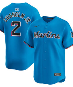 Jazz Chisholm Jr. 2 Miami Marlins Alternate Limited Men Jersey - Blue