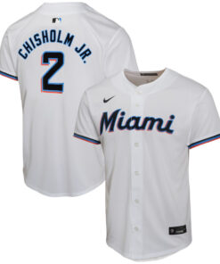 Jazz Chisholm Jr. 2 Miami Marlins Home Game YOUTH Jersey - White