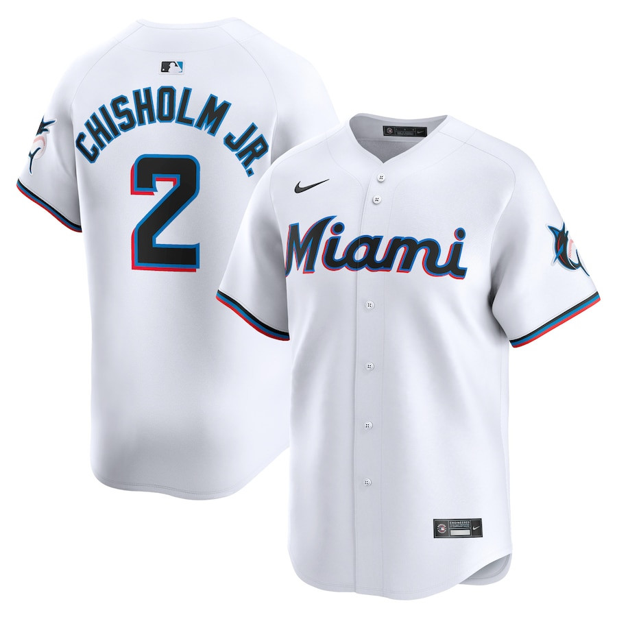Jazz Chisholm Jr. 2 Miami Marlins Home Limited Player Men Jersey - White