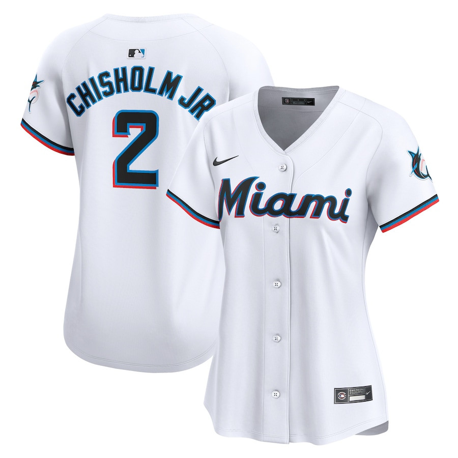Jazz Chisholm Jr. 2 Miami Marlins Home Limited Women Jersey - White