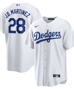 J.D. Martinez 28 Los Angeles Dodgers Home Men Jersey - White