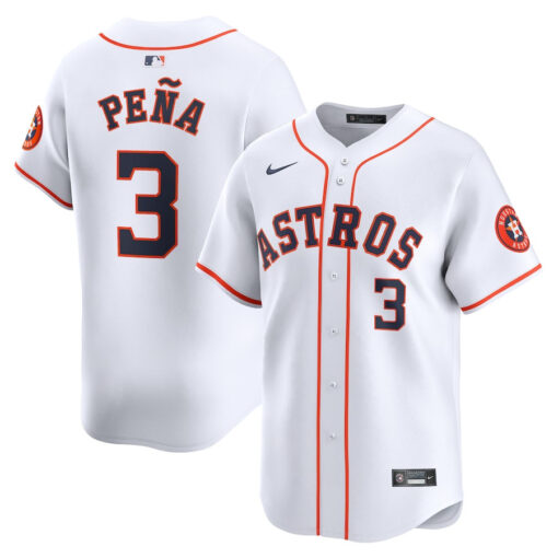 Jeremy PeÃ±a 3 Houston Astros Home Limited Men Jersey - White