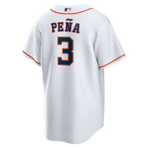 Jeremy PeÃ±a 3 Houston Astros Home Men Jersey - White - Image 3