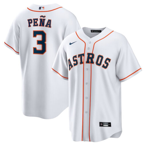 Jeremy PeÃ±a 3 Houston Astros Home Men Jersey - White