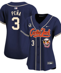 Jeremy Pena 3 Houston Astros Cactus Jack Patch Women Jersey - Navy
