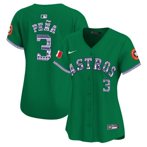 Jeremy Pena 3 Houston Astros Mexico Women Jersey - Green