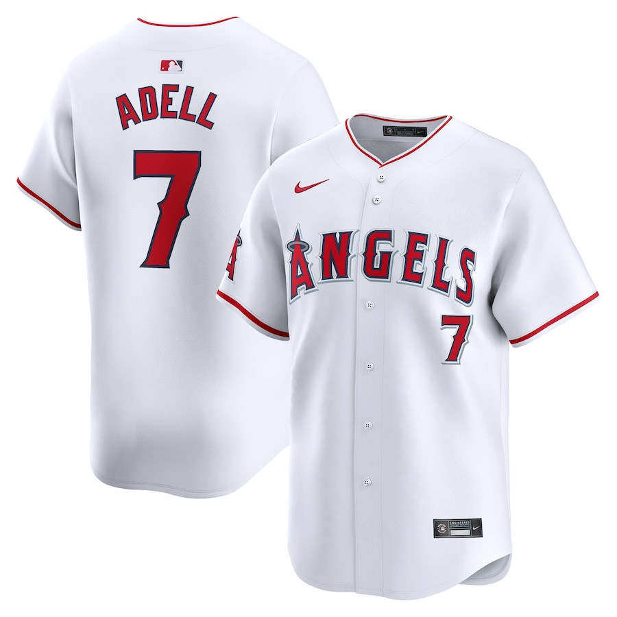 Jo Adell 7 Los Angeles Angels Home Limited Men Jersey - White