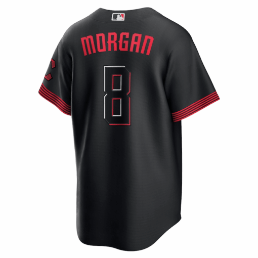 Joe Morgan 8 Cincinnati Reds 2023 City Connect Men Jersey - Black - Image 2