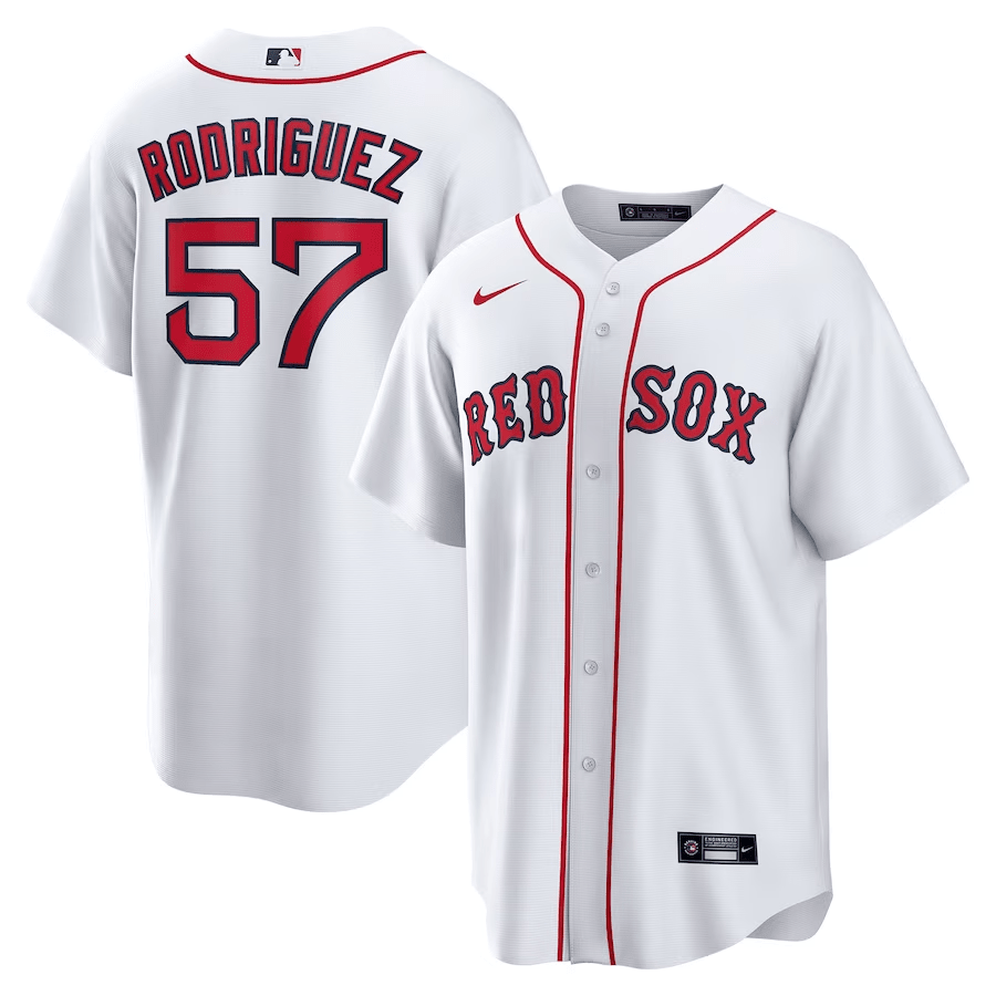 Joely RodrÃ­guez 57 Boston Red Sox Home Men Jersey - White