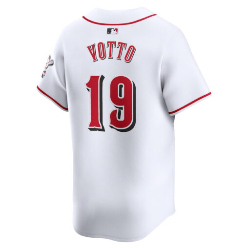 Joey Votto 19 Cincinnati Reds Home Limited Player Men Jersey - White - Image 3