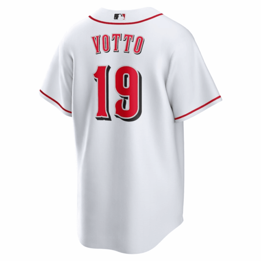 Joey Votto 19 Cincinnati Reds Home Men Jersey - White - Image 2
