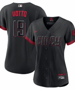 Joey Votto 19 Cincinnati Reds Women 2023 City Connect Jersey - Black