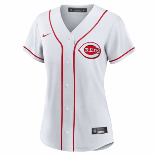Joey Votto 19 Cincinnati Reds Women Home Jersey - White - Image 3