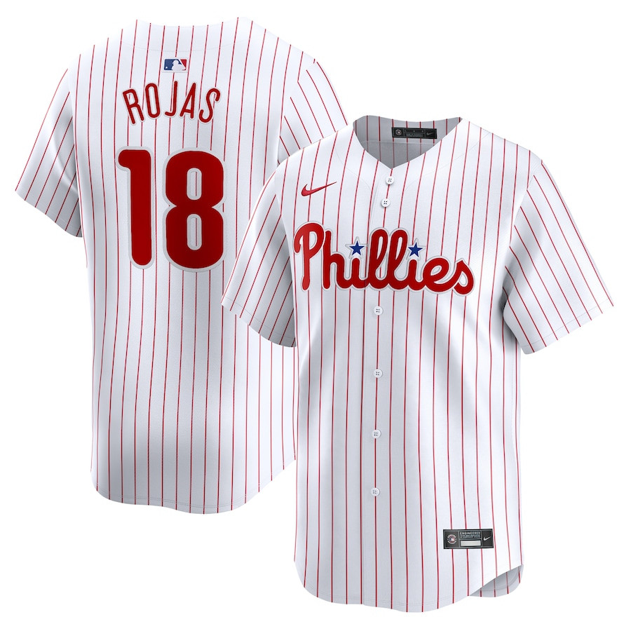 Johan Rojas 18 Philadelphia Phillies Home Limited Player Men Jersey - White