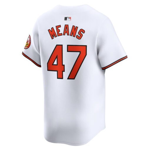 John Means 47 Baltimore Orioles Home Limited Player Men Jersey - White - Image 3