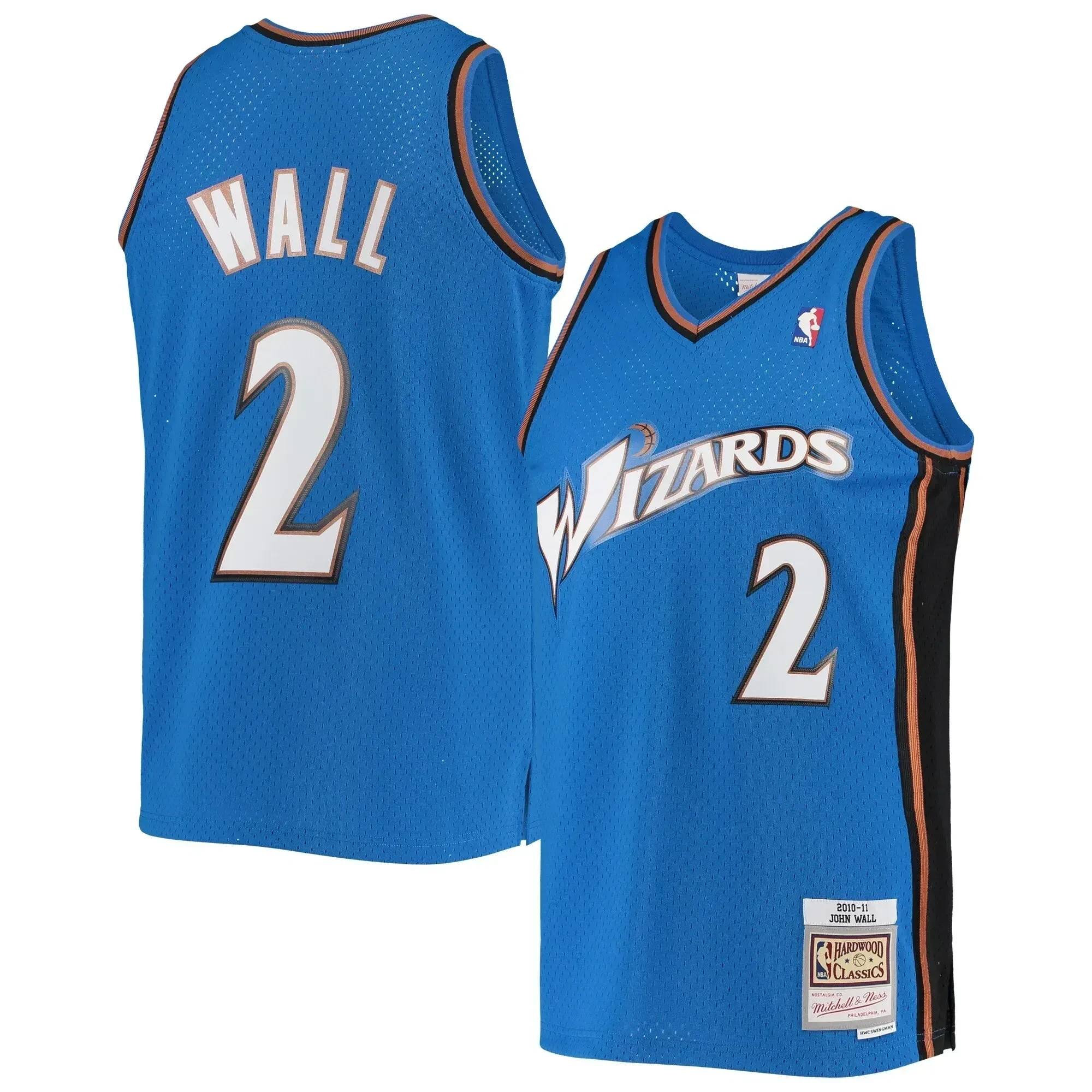 John Wall Washington Wizards Mitchell & Ness 2010-11 Hardwood Classics Swingman Jersey â€“ Blue - JS716