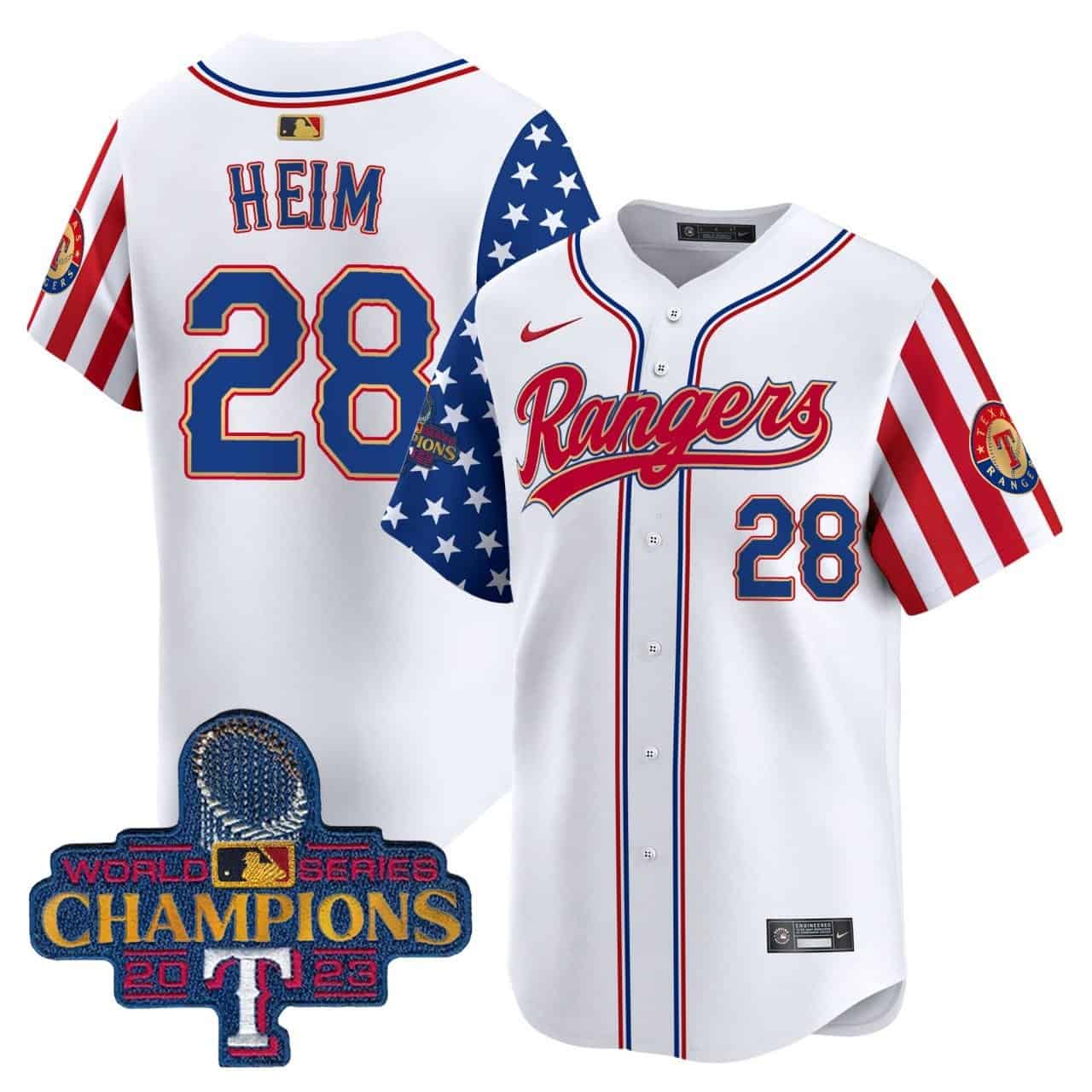 Jonah Heim Texas Rangers Independence Day Gold Trim Vapor Limited Jersey