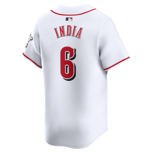 Jonathan India 6 Cincinnati Reds Home Limited Player Men Jersey - White - Image 3