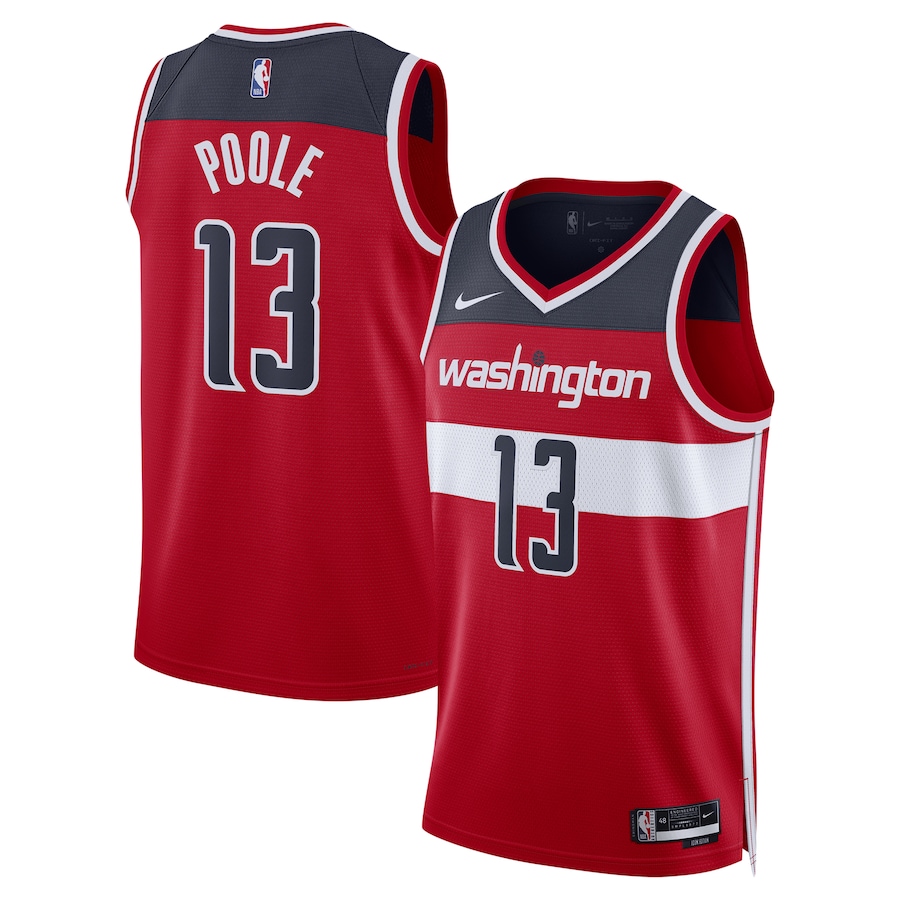 Jordan Poole Washington Wizards Unisex Swingman Jersey - Icon Edition - Red