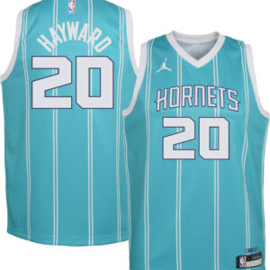 Jordan Youth Charlotte Hornets Gordon Hayward 20 Teal Dri-fit Swingman Jersey - JS221