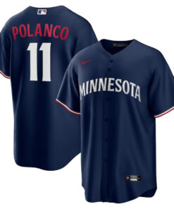 Jorge Polanco 11 Minnesota Twins Team Logo Alternate Men Jersey - Navy