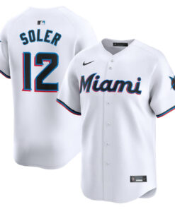 Jorge Soler 12 Miami Marlins Home Limited Player Men Jersey - White