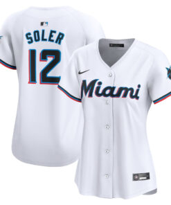 Jorge Soler 12 Miami Marlins Women Home Limited Player Jersey - White