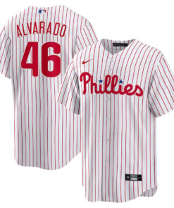 JosÃ© Alvarado 46 Philadelphia Phillies Men Jersey - White