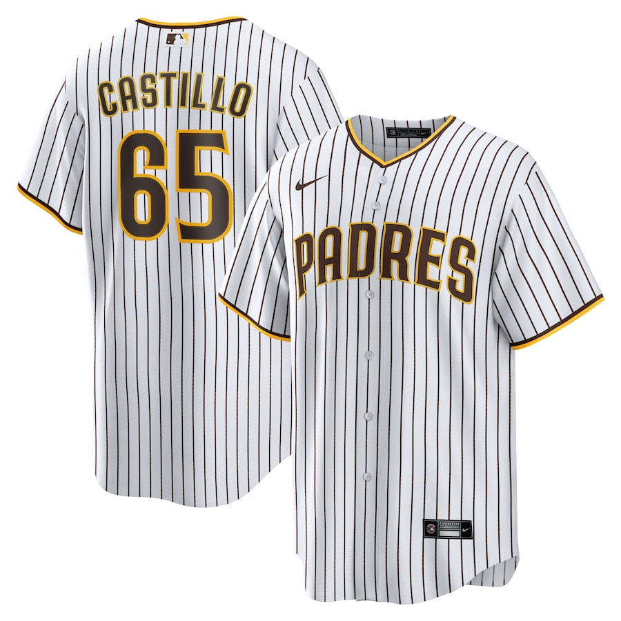 JosÃ© Castillo 65 San Diego Padres Home Men Jersey - White