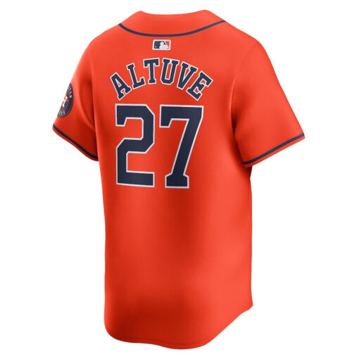 Jose Altuve 27 Houston Astros Alternate Limited Men Jersey - Orange - Image 3
