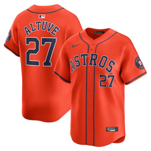 Jose Altuve 27 Houston Astros Alternate Limited Men Jersey - Orange