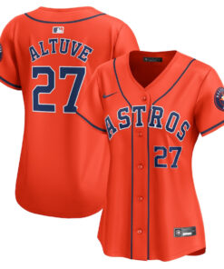 Jose Altuve 27 Houston Astros Alternate Limited Women Jersey - Orange