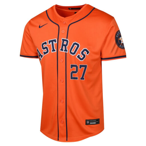 Jose Altuve 27 Houston Astros Alternate Limited YOUTH Jersey - Orange - Image 2