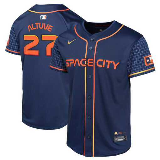 Jose Altuve 27 Houston Astros City Connect Limited YOUTH Jersey - Navy