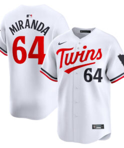 Jose Miranda 64 Minnesota Twins Home Limited Player Men Jersey - White
