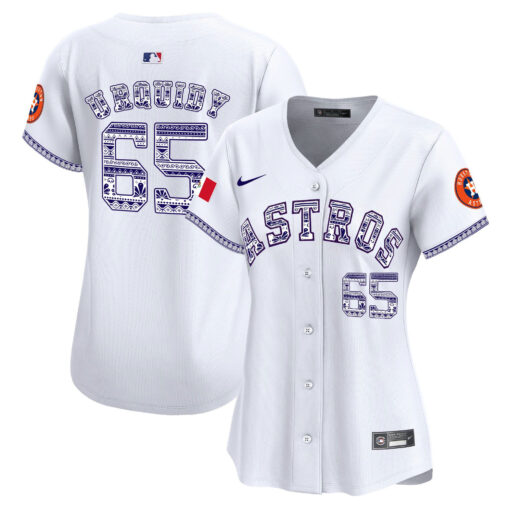 Jose Urquidy 65 Houston Astros Mexico Women Jersey - White