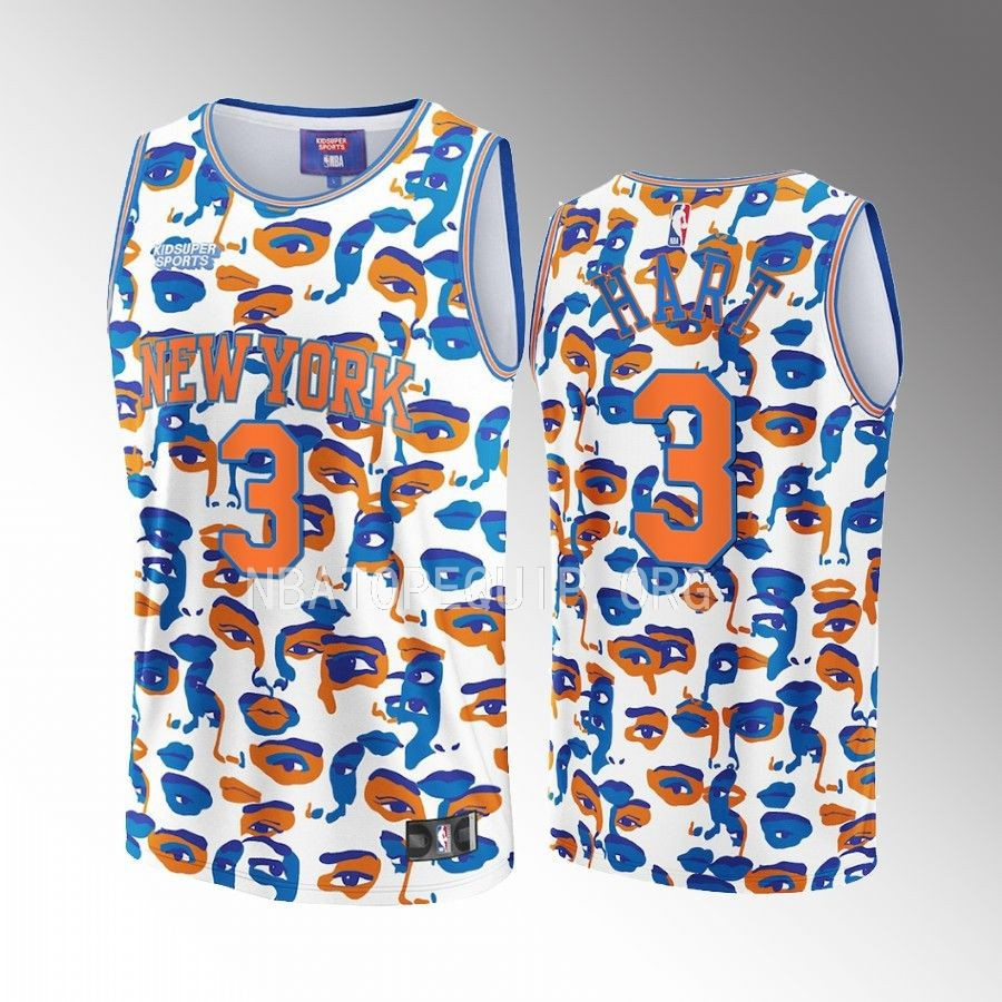 Josh Hart 3 New York Knicks NBA & KidSuper Studios Unisex Hometown Jersey - JS771