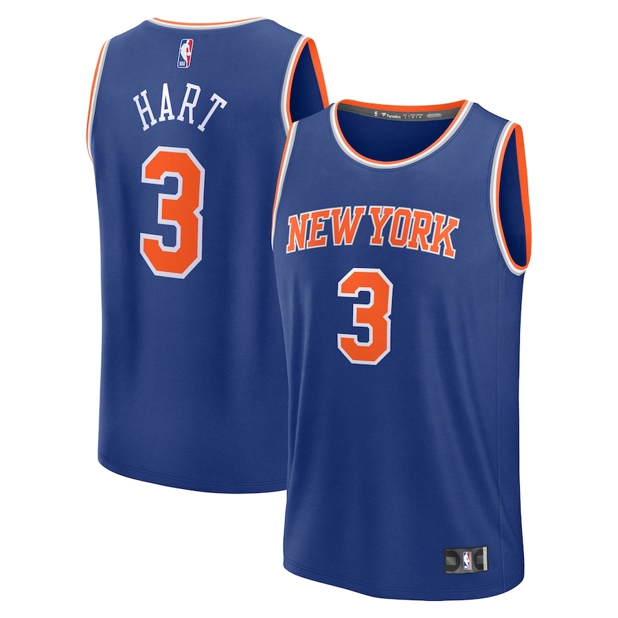 Josh Hart New York NY Knicks Jersey NBA Player Swingman Jersey Apparel Basketball Fan Merch