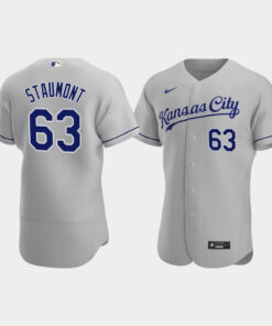 Josh Staumont 63 Kansas City Royals Gray Road Jersey Jersey