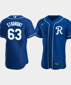 Josh Staumont 63 Kansas City Royals Team Logo Royal Alternate Jersey Jersey