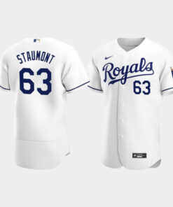 Josh Staumont 63 Kansas City Royals White Home Jersey Jersey