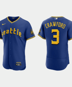 J.P. Crawford 3 Seattle Mariners 2023 City Connect Elite Jersey - Royal