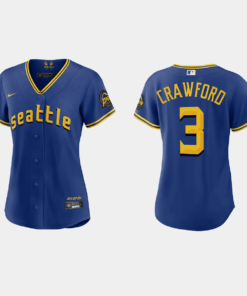 J.P. Crawford 3 Seattle Mariners 2023 City Connect Game Jersey - Women's Royal
